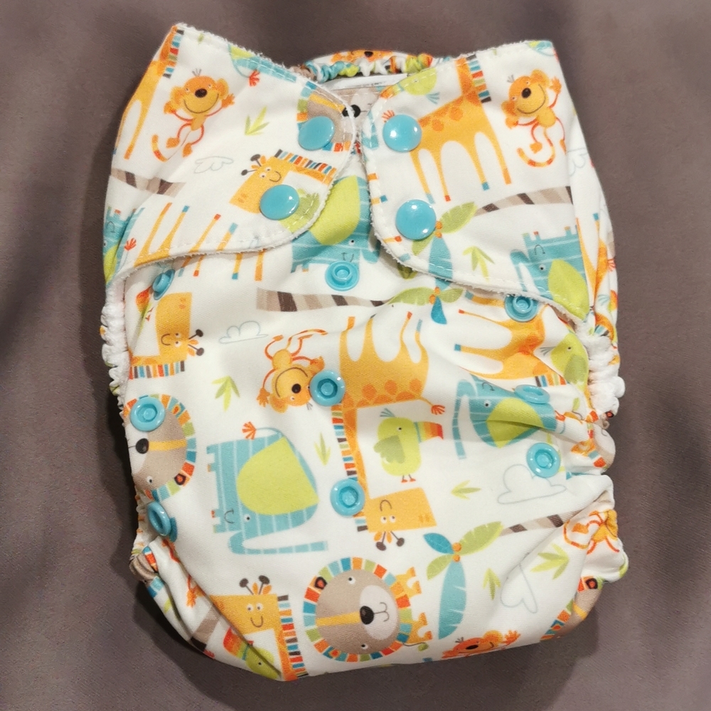 Blueberry pocket cloth diaper, OS